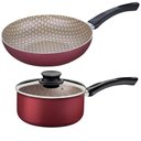 Ver imagem 1 de Kit Frigideira Funda 24cm Panela 18cm Alumínio Antiaderente Paris Tramontina