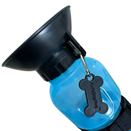 Bebedouro Garrafa Squeeze de Água Portátil Pet Cães Gatos Passeios Viagem - 500ml Azul - 1