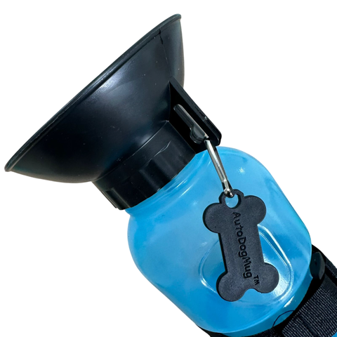 Bebedouro Garrafa Squeeze de Água Portátil Pet Cães Gatos Passeios Viagem - 500ml Azul