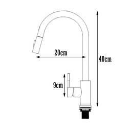 Torneira Touch Extensiva Bancada Cozinha Misturador Monocomando Gourmet - 6