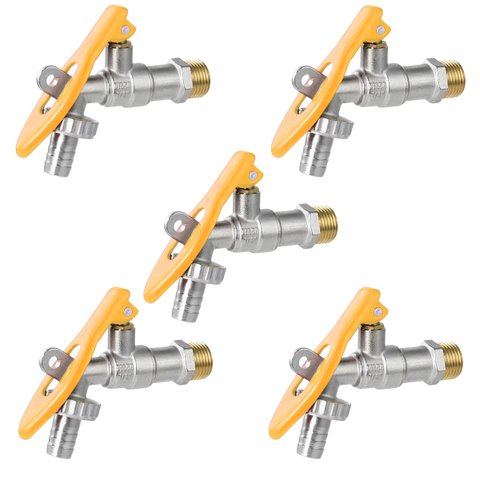 Torneira de Metal com Porta Cadeado para Jardim Quintal Tanque 1/2" | Fertak | Kit 05 Un