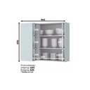Ver imagem 3 de Armário Aéreo P/ Cozinha Canto Reto Americana 1 Porta Branco - Henn