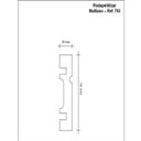 Ver imagem 3 de Rodapé de MDF 7CMX15MMX2,40m Frisado Resistente a Umidade 703 Branco Moldufama