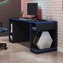 Ver imagem 2 de Mesa Gamer Pro Escrivaninha 5 Nichos 136cm Espresso Móveis