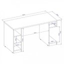 Ver imagem 4 de Mesa Gamer Pro Escrivaninha 5 Nichos 136cm Espresso Móveis