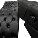 Ver imagem 3 de Maca para Extensão e Sobrancelhas com Massagem + Cadeira Mocho Corino Preto Sofa Store