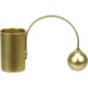 Ver imagem 1 de Castiçal Decorativo Enfeite Porta Vela Home&co Metal 6x9x2cm Dourado