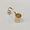 Ver imagem 6 de Castiçal Decorativo de Metal Dourado 6x9x2cm Porta Vela Mesa Jantar Decoração