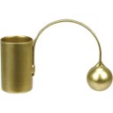 Ver imagem 1 de Castiçal Decorativo de Metal Dourado 6x9x2cm Porta Vela Mesa Jantar Decoração