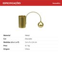 Ver mais imagens de Castiçal Decorativo de Metal Dourado 6x9x2cm Porta Vela Mesa Jantar Decoração