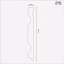 Ver imagem 2 de Rodapé MDF Frisado 15cm x 2,40m 1503 Moldufama