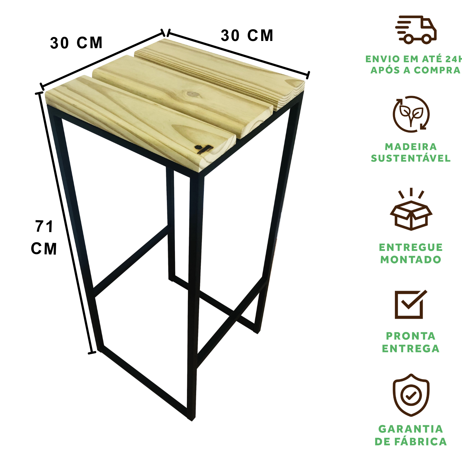 Banqueta G Strassis Design Sd-5041 Preta - 5