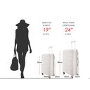 Ver imagem 5 de Kit Conjunto 2 Malas Rígidas de Polipropileno 360° com Tsa - Gladiador P1pm Cor:rose