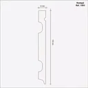 Ver imagem 2 de Rodapé MDF Frisado 15cm x 2,40m 1503 Moldufama