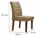 Ver imagem 4 de Mesa de Jantar 8 Lugares Genova com Vidro Chocolate/Off White/Marrom Claro - Cel Móveis
