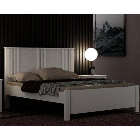 Cama Casal Milano Branco - Leifer