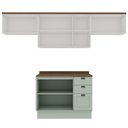 Ver imagem 3 de Cozinha Completa 4PÇS 7 Pts 3 Gav Iluminata Verde/Bco/Ebano