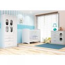 Ver imagem 1 de Quarto Infantil Completo com Guarda-Roupas 3 Portas, Cômoda e Berço Multifuncional Rodial Moveis Rod