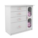 Ver mais imagens de Quarto Infantil Completo com Guarda-Roupas 3 Portas, Cômoda e Berço Multifuncional Rodial Moveis Rod