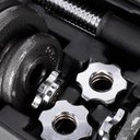 Ver imagem 4 de Kit Halteres Barras e Anilhas 19 Peças 15kg com Maleta