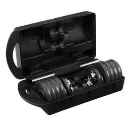 Kit Halteres Barras e Anilhas 19 Peças 15kg com Maleta - 5