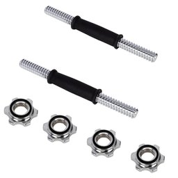 Kit Halteres Barras e Anilhas 19 Peças 15kg com Maleta - 6