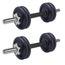 Ver imagem 7 de Kit Halteres Barras e Anilhas 19 Peças 15kg com Maleta