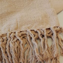 Manta Decorativa Sofá Grande Algodão Marrom Caramelo 1,80 X 2,50 - 3