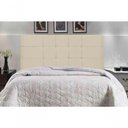 Ver imagem 1 de Cabeceira Casal Barcelona para Cama Box Fixação no Box Madeira Maciça Suede Bege Jbe Móveis