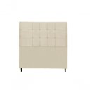 Ver imagem 2 de Cabeceira Casal Barcelona para Cama Box Fixação no Box Madeira Maciça Suede Bege Jbe Móveis