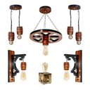 Ver imagem 1 de Kit Luminária Sítio Pergolado Área de Festa Cabana Chalé - Madeira Maciça Colonial - Mogno