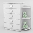 Ver imagem 6 de Quarto Infantil Completo com Guarda-Roupas, Cômoda e Berço Rodial Moveis Rodial