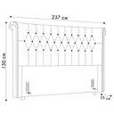 Ver imagem 4 de Cabeceira Cama Box Casal King 195cm Dust P02 Linho Creme - Mpozenato
