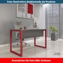Ver imagem 2 de Mesa Escritório P25 Tub Pandin 150 Cm (larg) X 70 Cm Prof Tampo Mdp Grafito Pé Aço Tubular