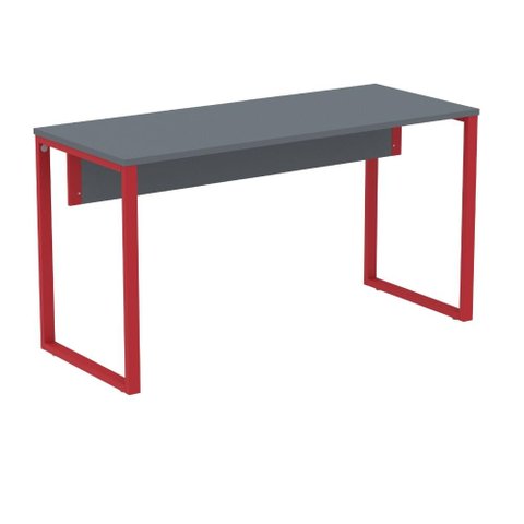Mesa Escritório P25 Tub Pandin 150 Cm (larg) X 70 Cm Prof Tampo Mdp Grafito Pé Aço Tubular