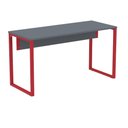 Ver imagem 1 de Mesa Escritório P25 Tub Pandin 150 Cm (larg) X 70 Cm Prof Tampo Mdp Grafito Pé Aço Tubular