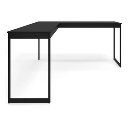 Mesa de Canto em L Escrivaninha Industrial para Escritório Magno Preta Total - 8