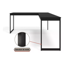 Ver imagem 6 de Mesa de Canto em L Escrivaninha Industrial para Escritório Magno Preta Total