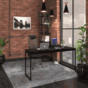 Ver imagem 4 de Mesa de Canto em L Escrivaninha Industrial para Escritório Magno Preta Total