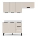 Ver imagem 5 de Armário de Cozinha Modulada 3 Peças 200cm com Tampo 250063 Meena Politorno