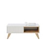 Conjunto Home para Tv e Mesa de Centro Osaka Off-white Freijo - 7