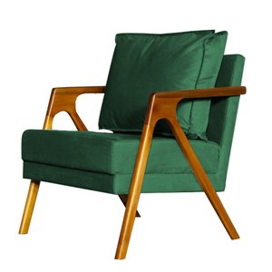 Poltrona Decorativa Marília Veludo Verde