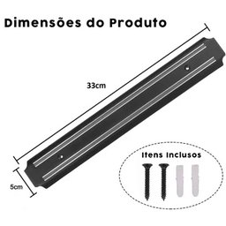 Barra Magnética Facas Porta Ferramentas 33cm - 5