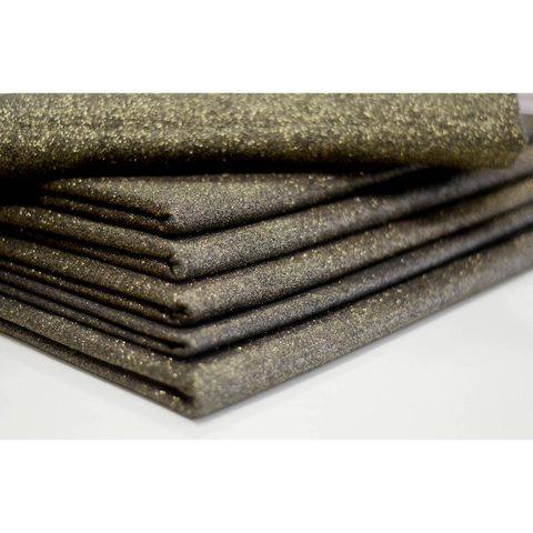 Feltro Feltcolor Glitter Preto Ouro - 10m X 1,40m (rolo)