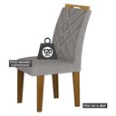 Ver imagem 3 de Cadeira para Mesa de Jantar Larissa New Mdf Kit 2 Peças Freijó Linho Cinza - Leifer Móveis