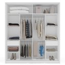 Ver imagem 5 de Guarda-Roupa 2 Portas Correr com Espelho Madrid Cinza/Branco