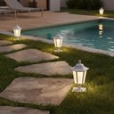 Ver imagem 2 de Kit 12 Luminárias de Chão 31cm Externa Decorativa Balizador de Jardim Lente Fosca Branco Dital