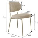 Ver imagem 6 de Conjunto 04 Cadeiras de Jantar Blake Tecido Boucle Est.Champanhe
