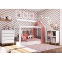 Ver imagem 1 de Quarto Infantil Completo com Cama Montessoriana, Cômoda e Estante Marie Espresso Móveis