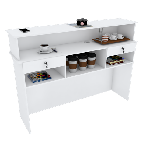 BALCÃO LOJA CAIXA M281.B 100% MDF (LOJA, ATENDIMENTO) MUNDI MOVEIS